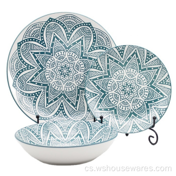 Evropské nádobí sady barevný design jemný porcelán